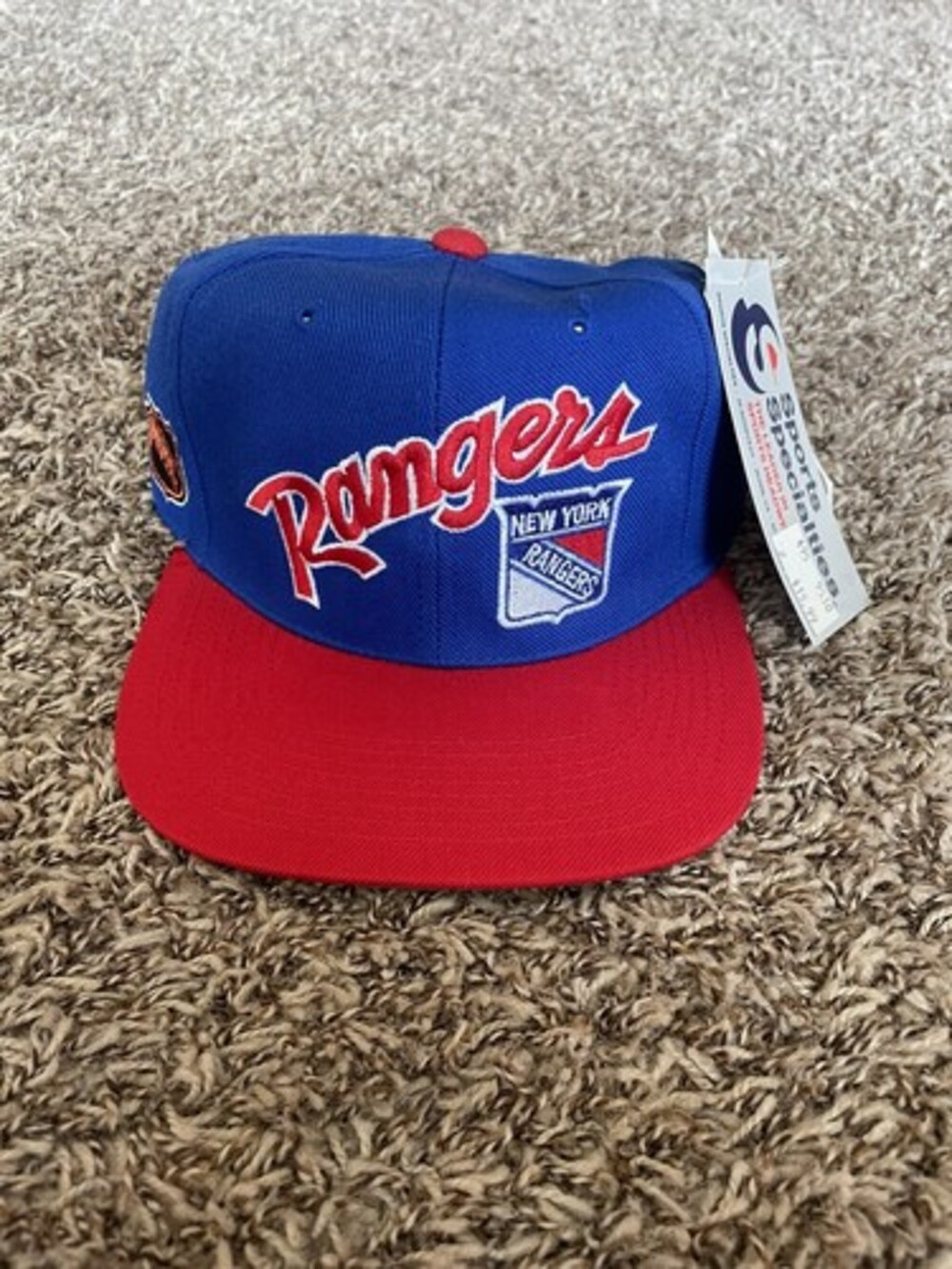 Vintage Sports Specialties New York Rangers Fitted Hat Script NHL NWT Size 6 7/8